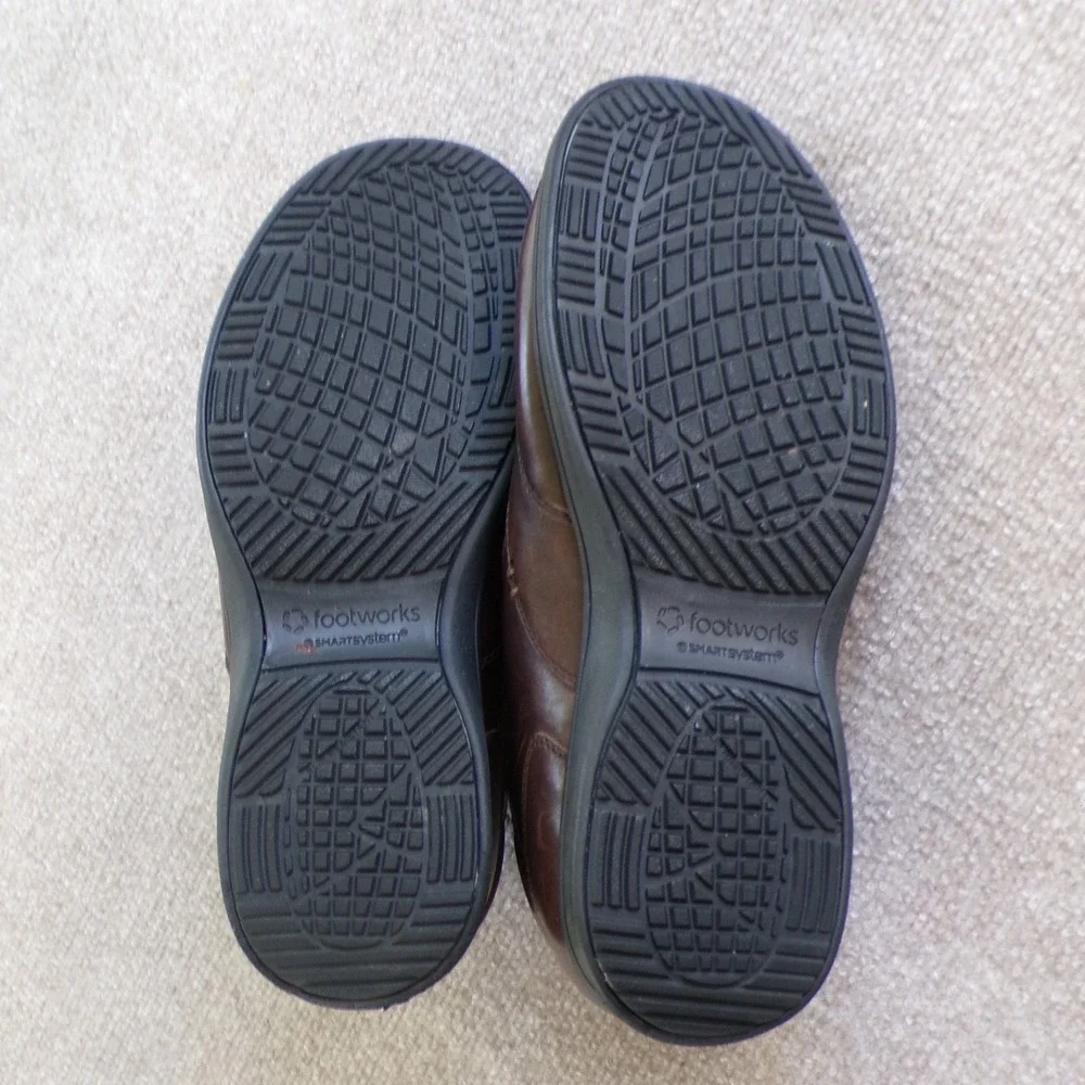 George Foreman Footworks SMARTsystem Mens Brown Leather Slip On Loafers 11 Wide